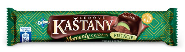Kaštany Dark Chocolate Bar with Pistachio Cream Filling - 45g 