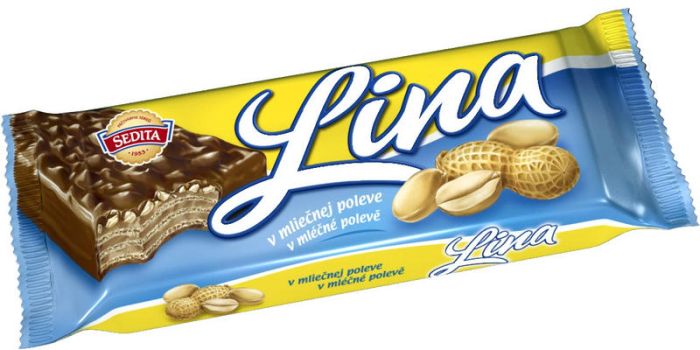 Lina Milk Chocolate Wafers with Peanuts - 60g