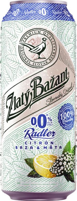 Zlaty Bazant Radler Lemon & Mint Beer 0% - 0.5l