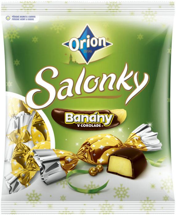 Salonky Banany - Christmas Chocolates with Banana Filling - 380g